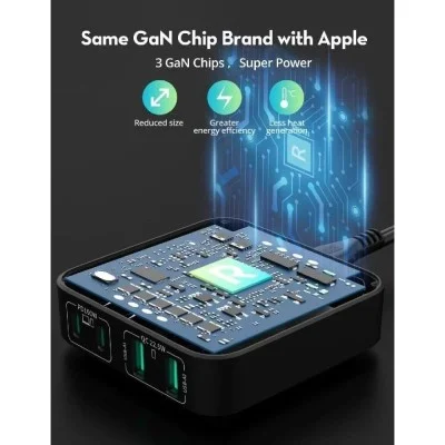 Ravpower  Gan Pd 100W 4-Port Desktop Charger Offline Black
